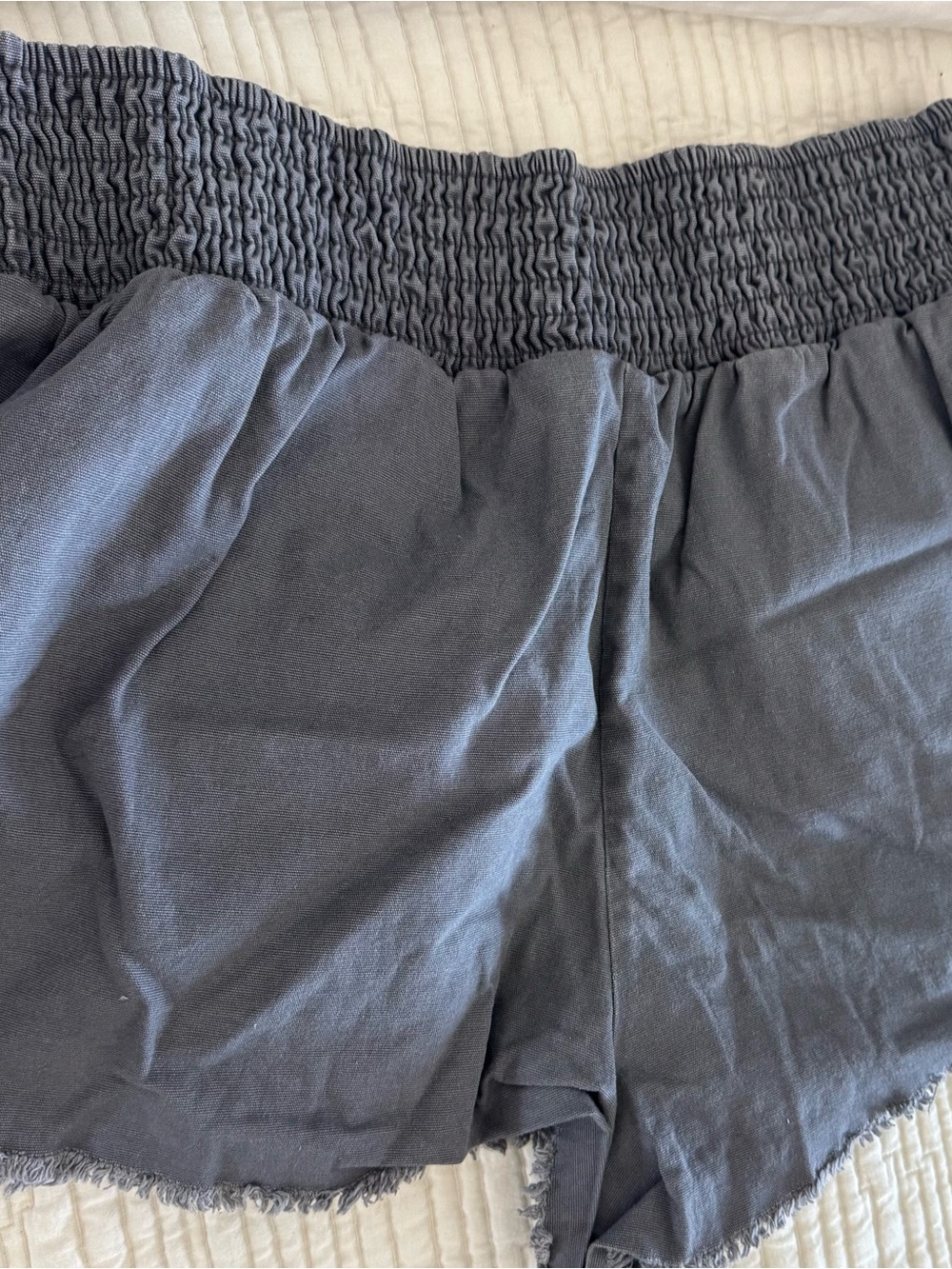 wild fable Charcoal Smocked-Waist High Rise Shorts